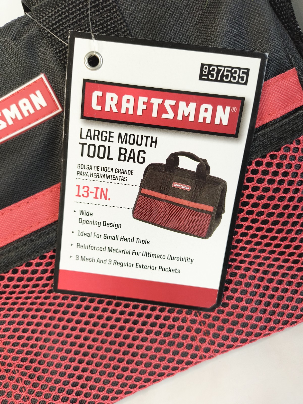 Craftsman 13″ Large Mouth Pockets Durable Sears Tool Bag New. Retro # 37535.