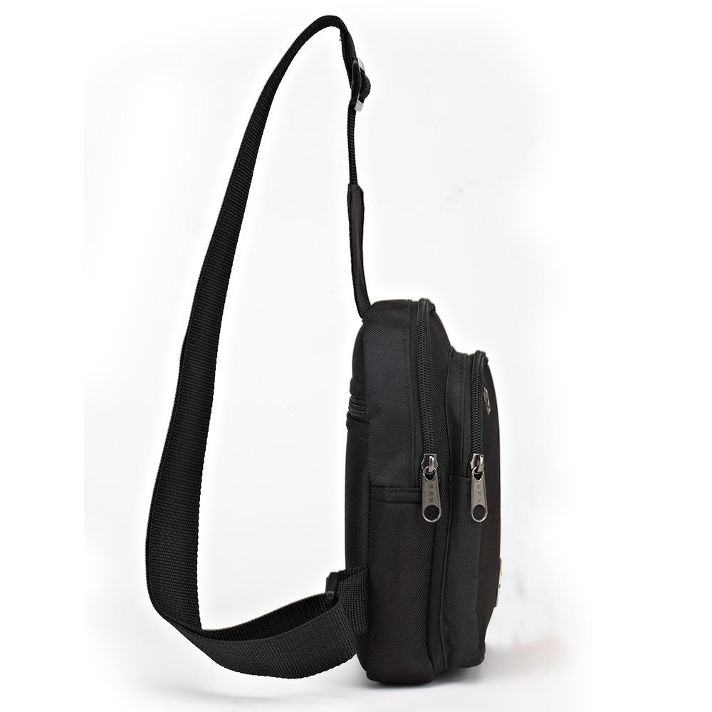 Sling Bag Chest Backpack Crossbody Shoulder Tool Pouch Black Men Women
