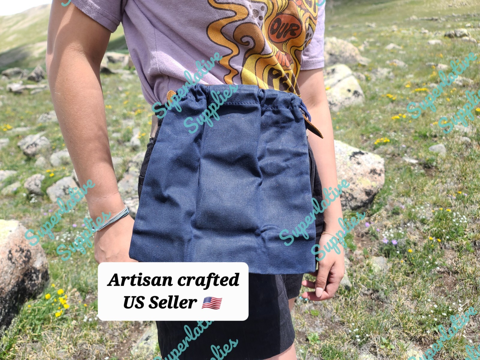 Premier Canvas Drawstring Bag Trail Pouch Foraging Hiking Camping Walking Hike