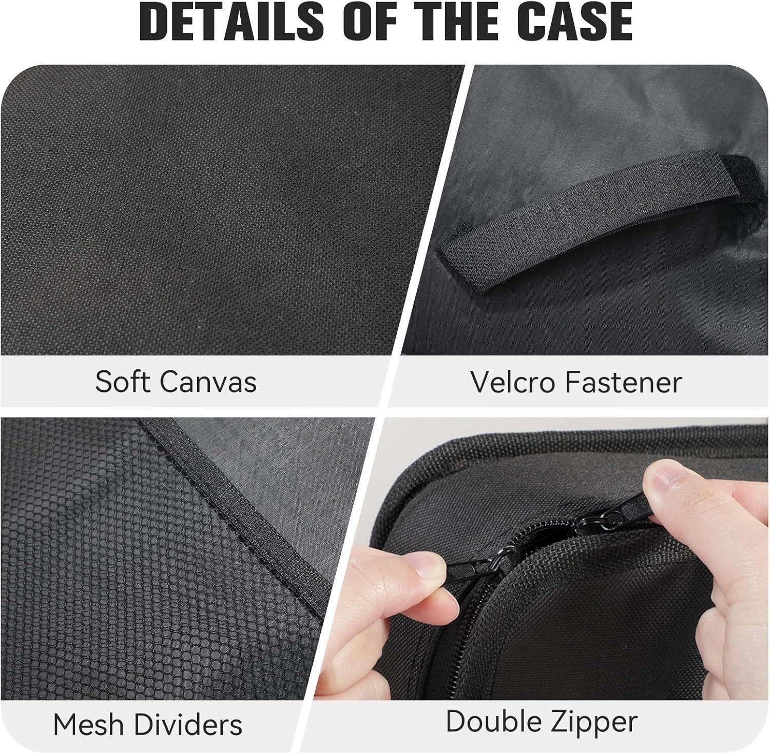 Versatile 12-Inch Tool Carrying Case with Mesh Organizers & Zipper Closure