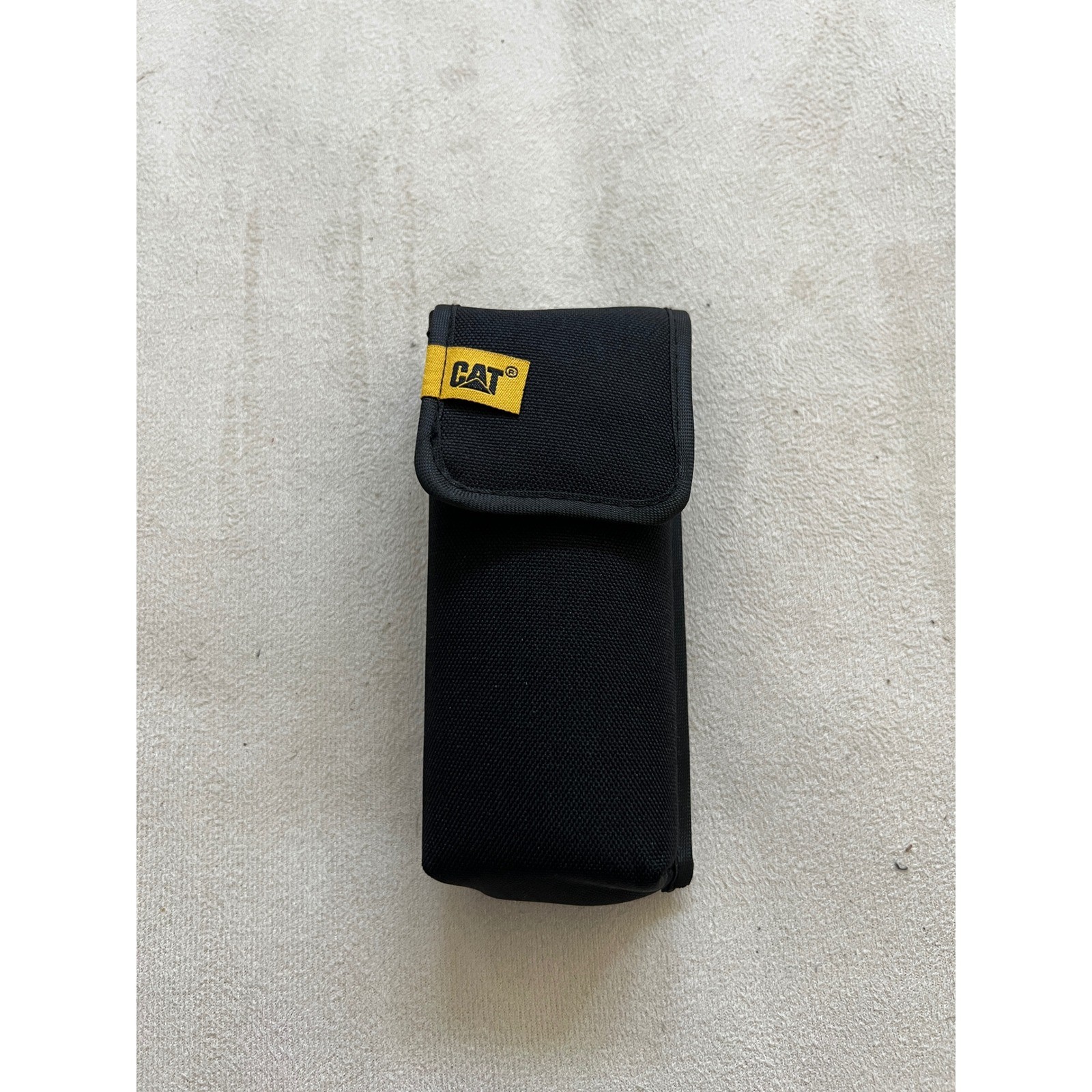 CAT Caterpillar Black Canvas Tool Pouch Belt Loop Accessory Case Ballistic Nylon