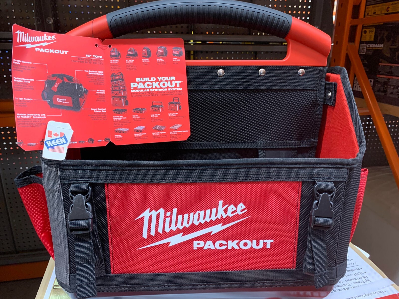 Milwaukee CANADA 15-inch HEAVY DUTY OPEN TOOL Tote