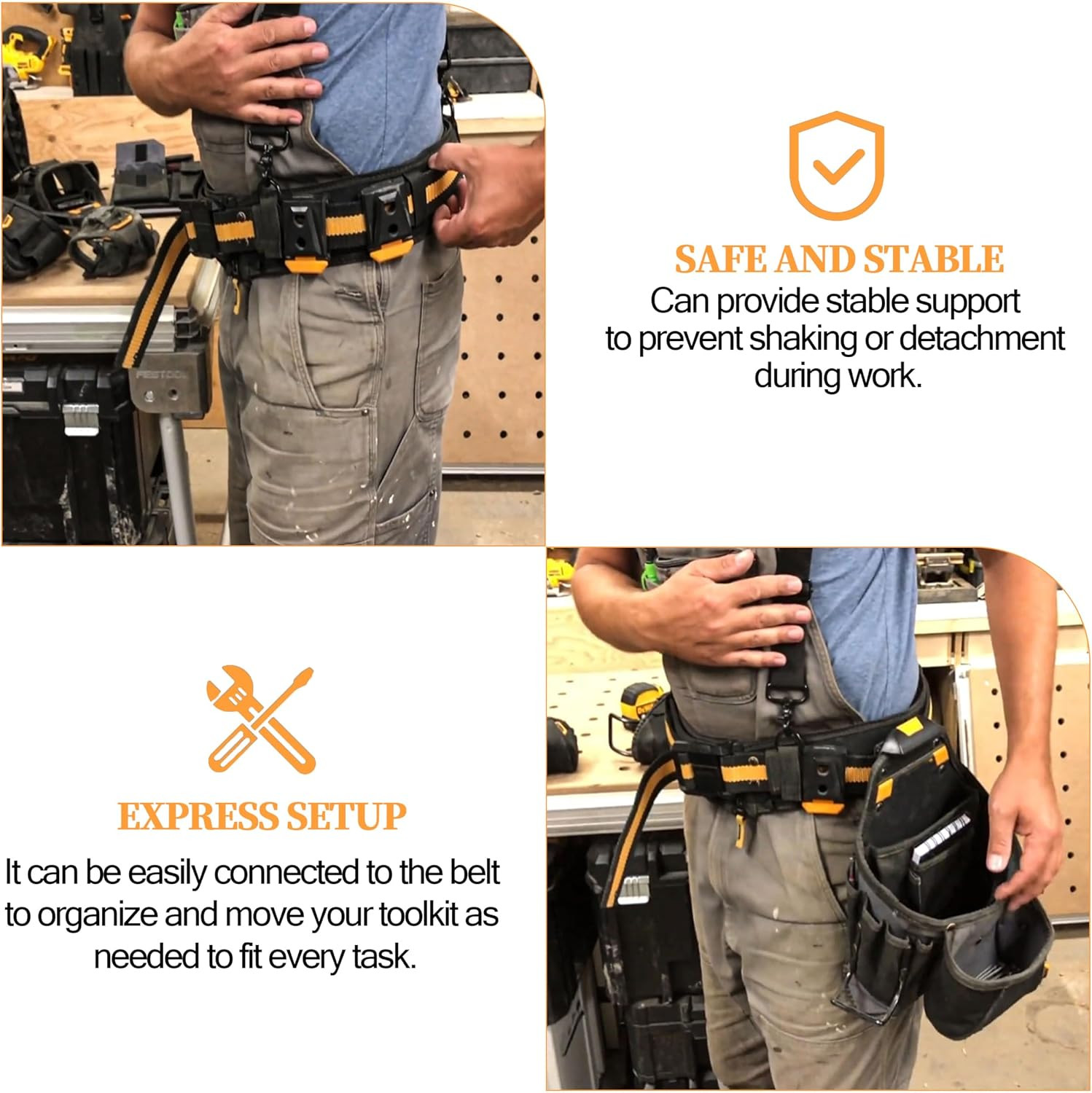 Tool Belt Clip Replacement for TOU-CT Models TB-CT-150SP Cliptech Pouches | 6 Pa