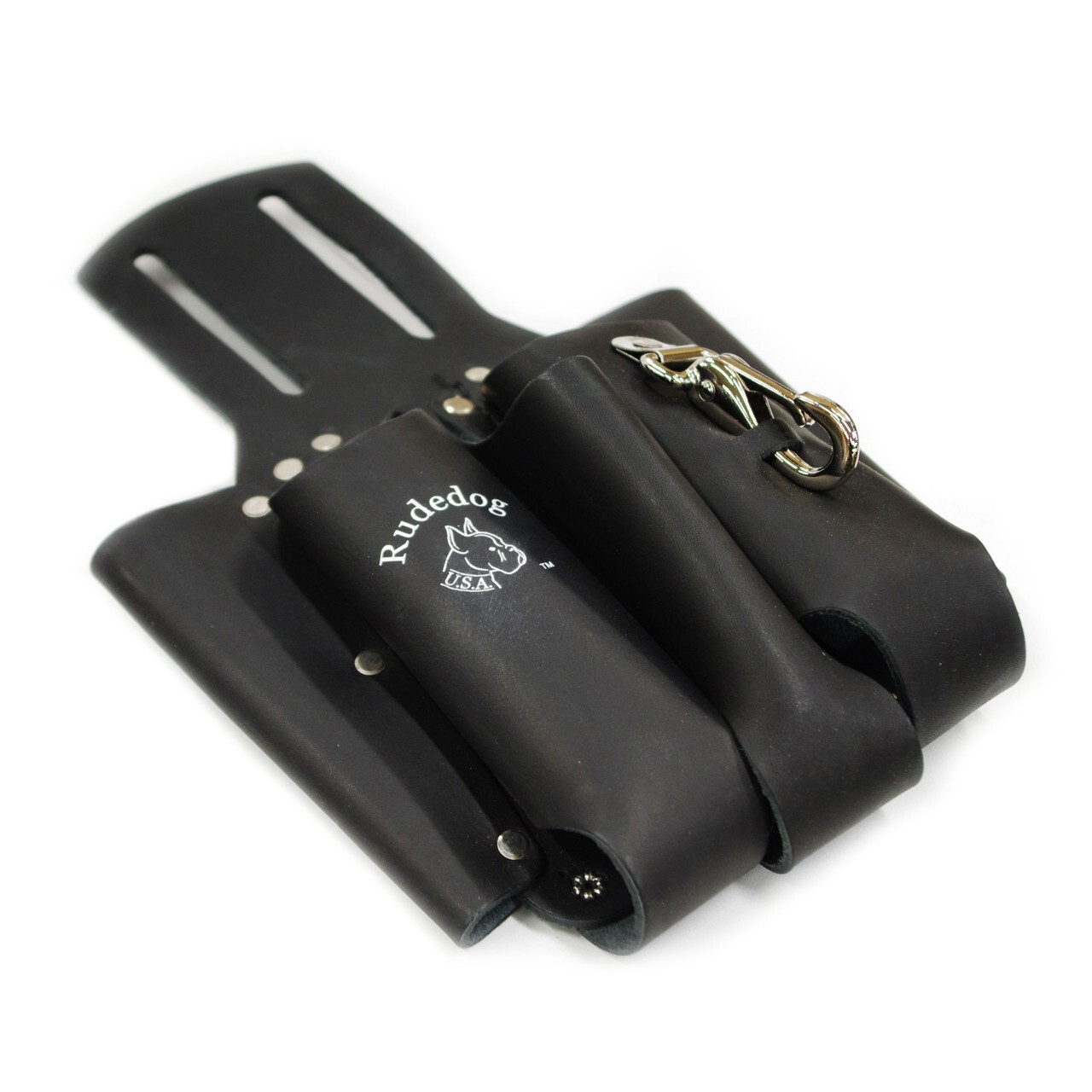 Rudedog USA 5 Pocket Tool Pouch #3023 – Black Leather – Made in USA