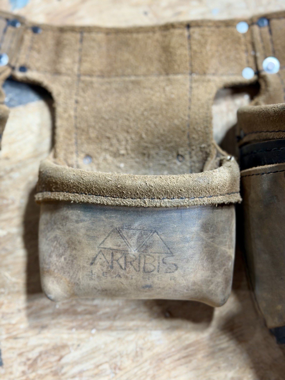 Akribis Leather Trimmer Framer Tool Belt Brown adjustable waist occidental