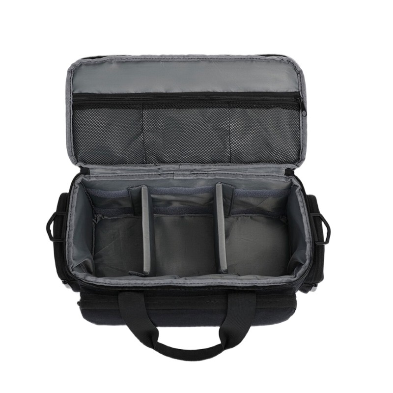Durable 210D Nylon Utility Bag Featuring Wide Mouth and Side Compartments for