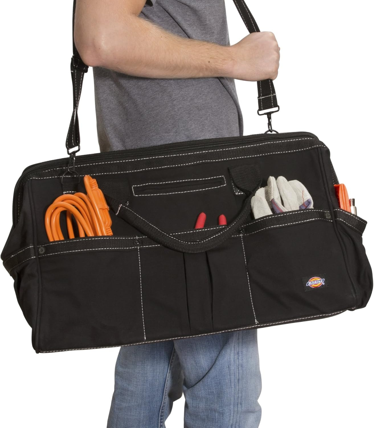 Durable 20-Inch Canvas Work Bag for Painters, Carpenters & Builders