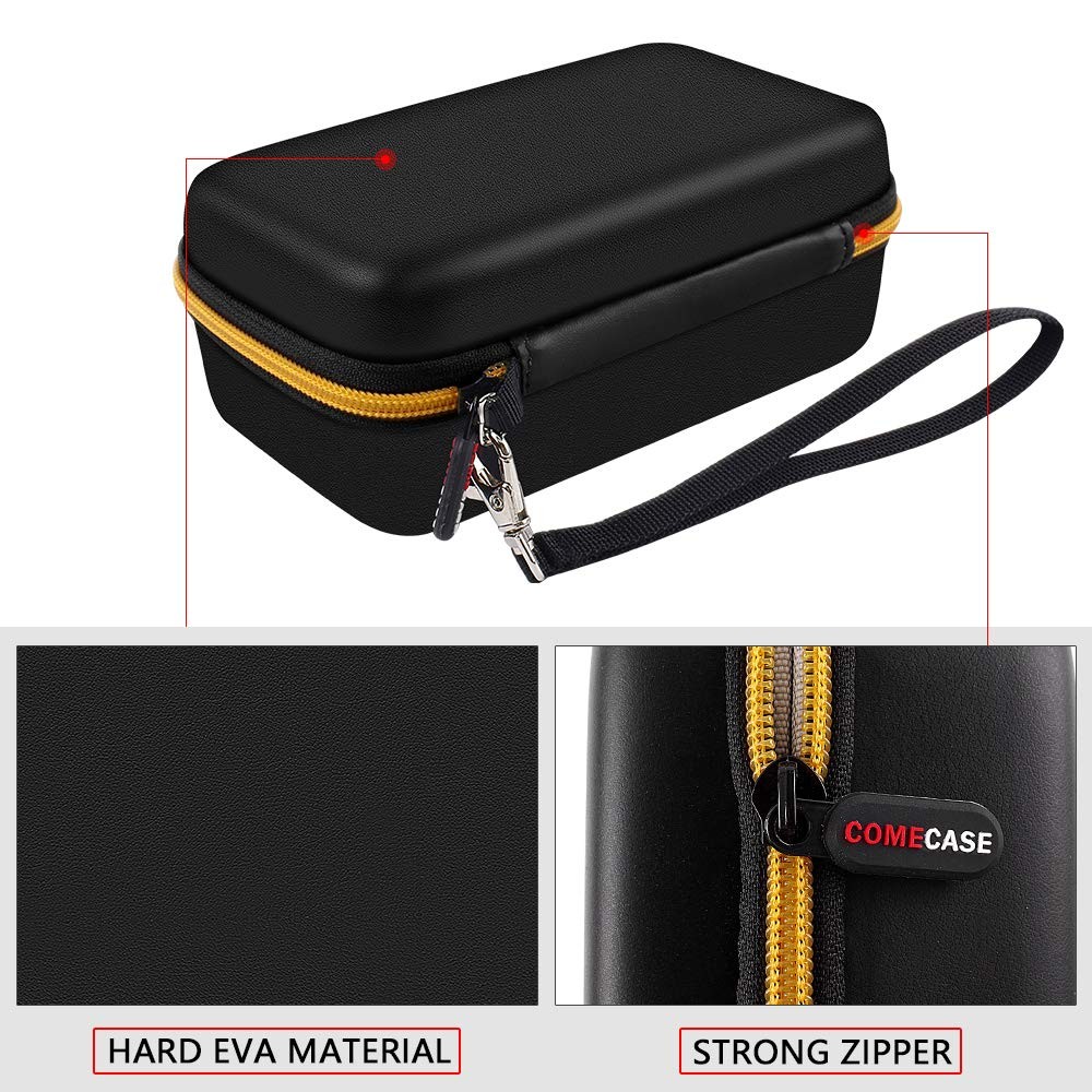 Comecase Hard Carrying Case for 7.5 x 4.3 x 2.95 inches, Black+Inside Grey