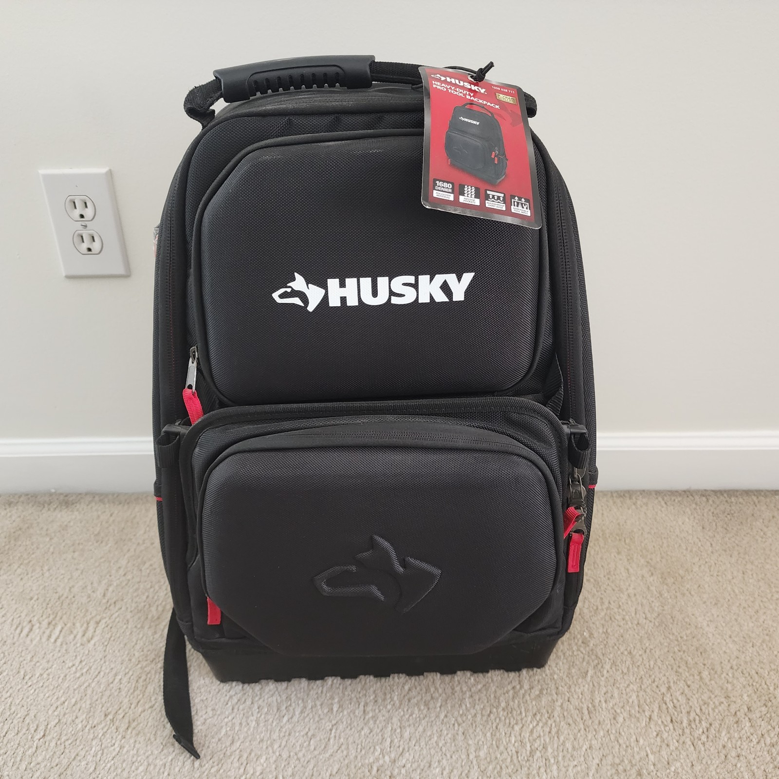 NWT Husky Heavy Duty PRO 1680D Polyester Tool Backpack #H-68007