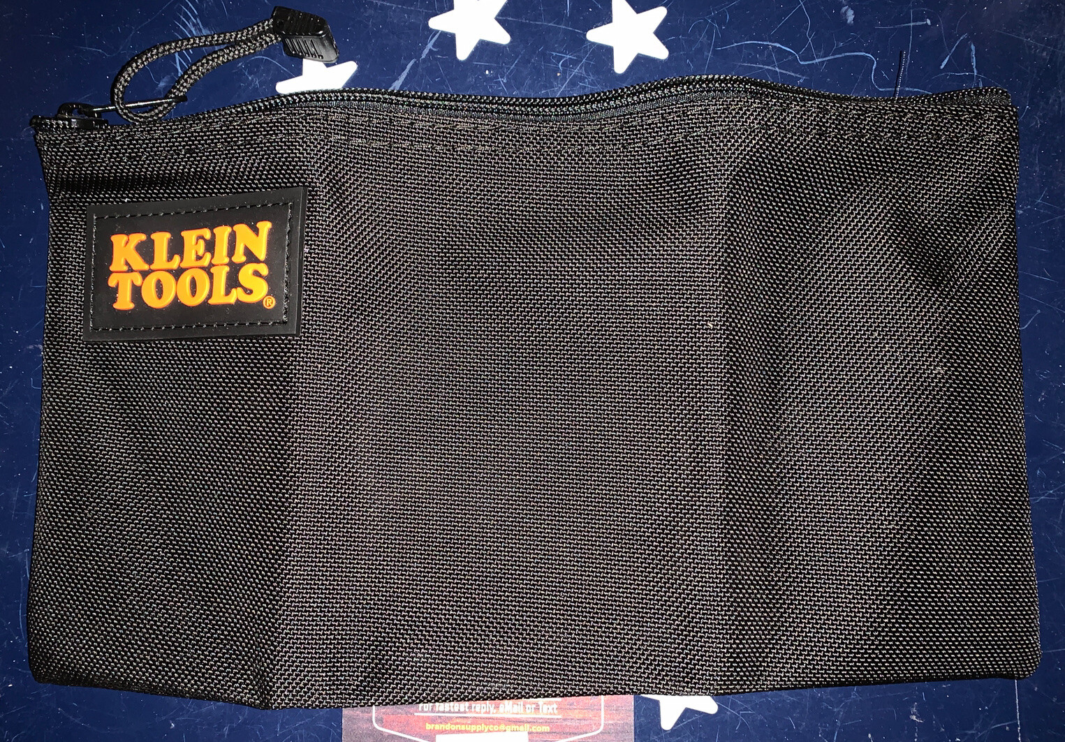 NEW Klein Tools Black Cordura Ballistic Nylon Tool Bag w/ Zippered Pocket 5139B