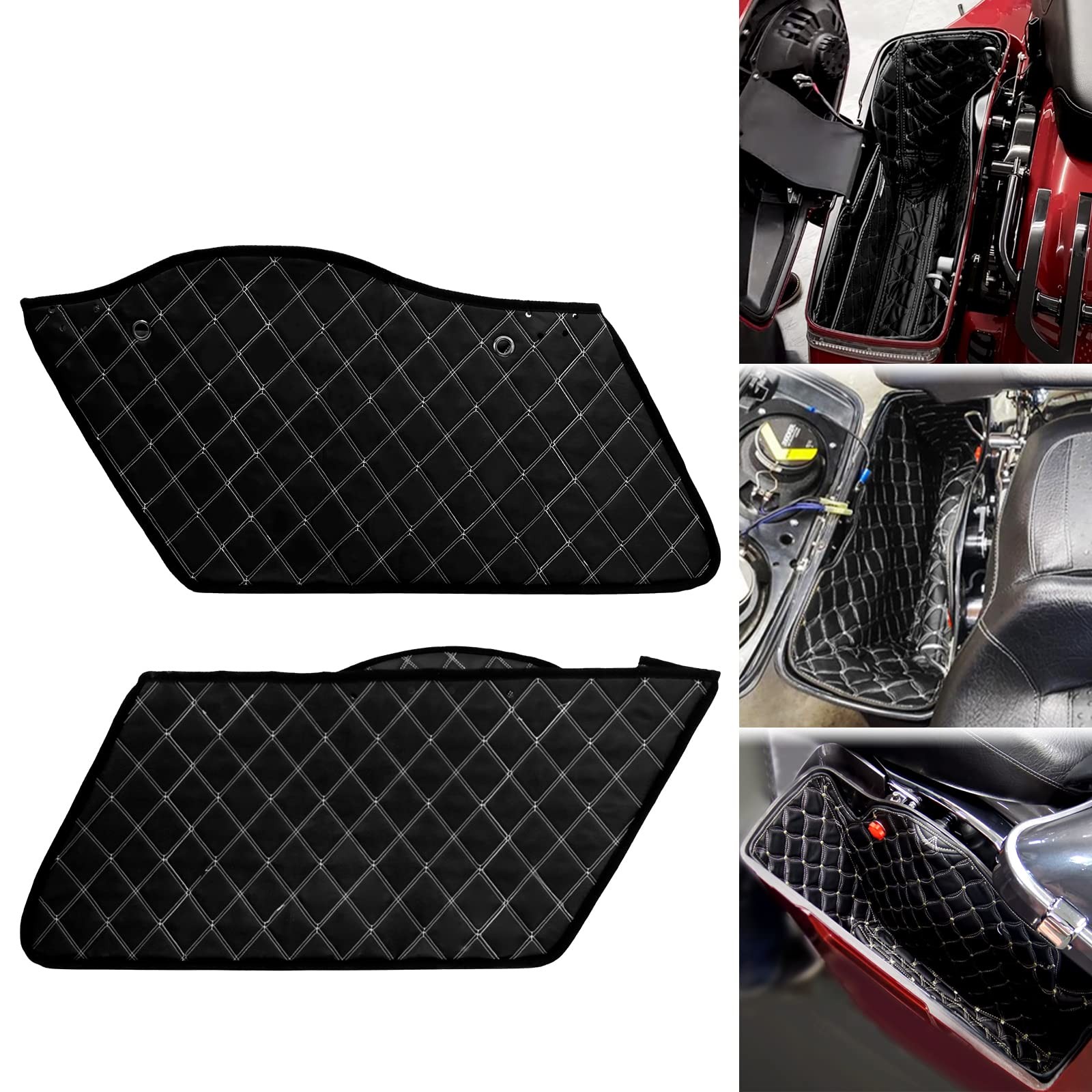 Motorcycle Drop-in Saddlebag Carpet Liners Fits for Harley Touring Models Road K
