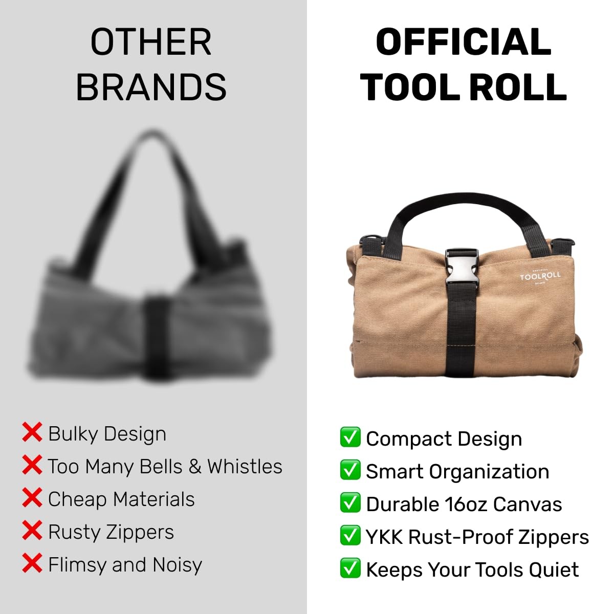 Official Tool Roll Official Legacy Tool Roll Bag – Easy To Carry 5-Pocket Roll