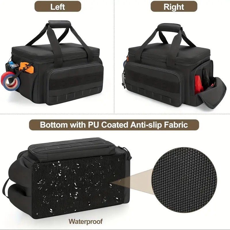 14″ Heavy Duty Tactical Tool Bag Non-Slip Base Durable Portable Tool Storage