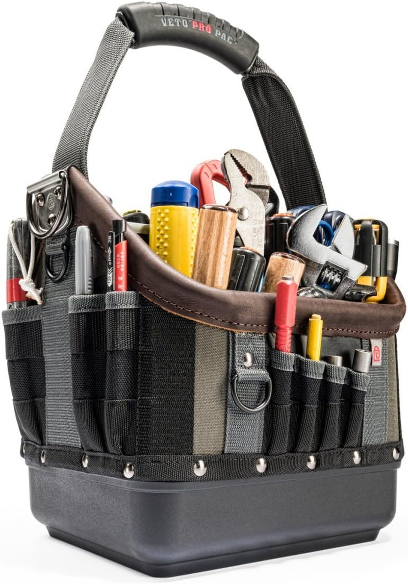 Veto Pro Pac Tech OT-MC Open Top Tool Bag | 28 Pockets | Waterproof Base