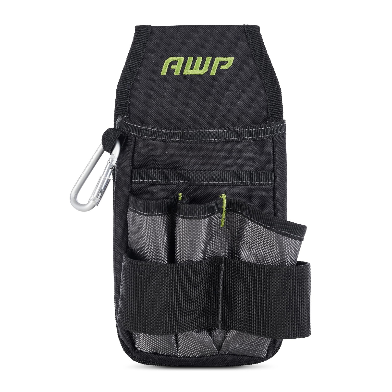 AWP Premium Tool Pouch Multi-Pocket Organizer for Electricians, 1 Pack, Black
