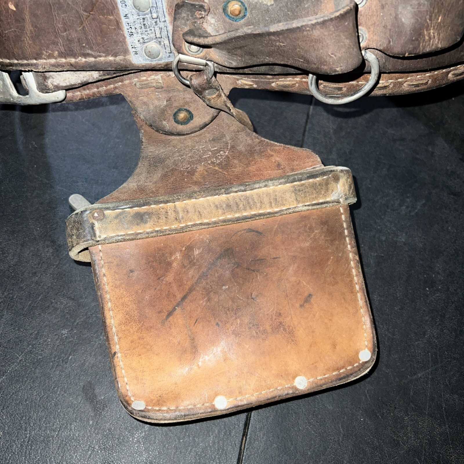 Vintage W. M. Bashlin Co, Adjustable Linesman Tool Belt, SIZE D-22, No. 88