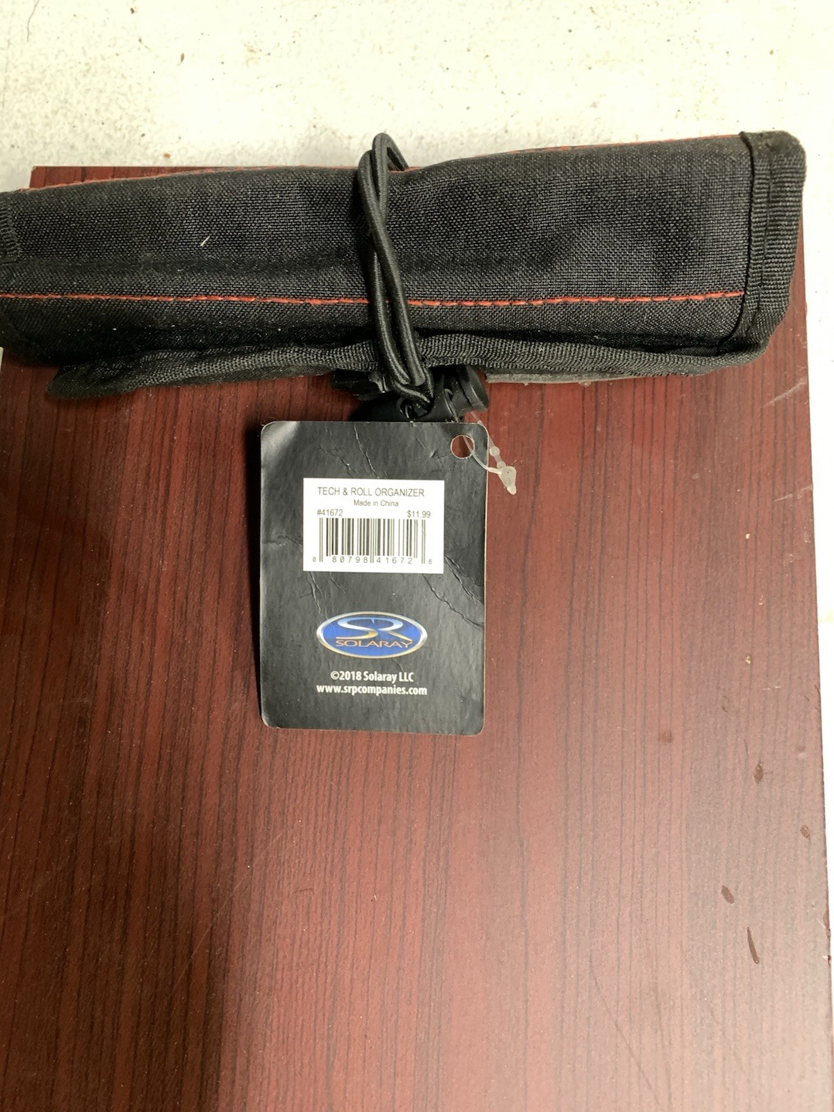 Empty six slotted tool roll organizer