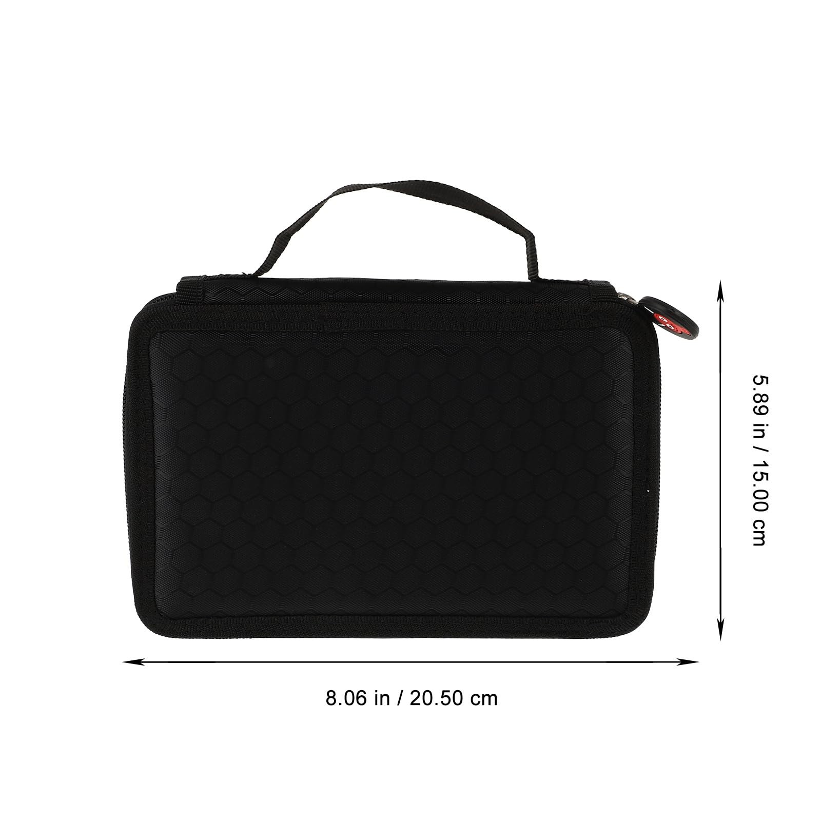 Nail Tool Organizer Bag Small Art Makeup Brush Case Travel 20.5X15X4CM, Black