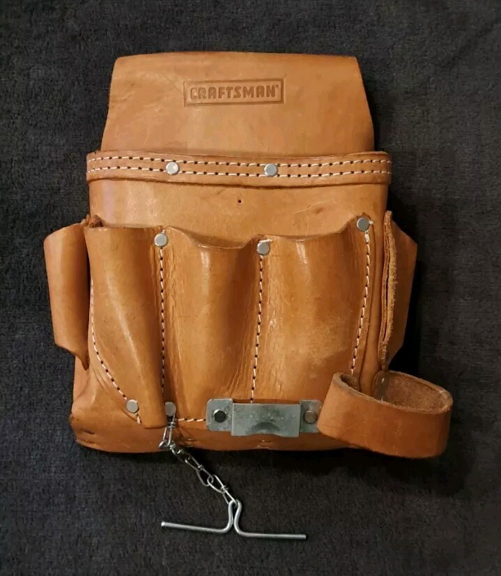 Mexico Saddle Leather Craftsman Tool Holder 40487 Tan Color DIY Kit Organizer