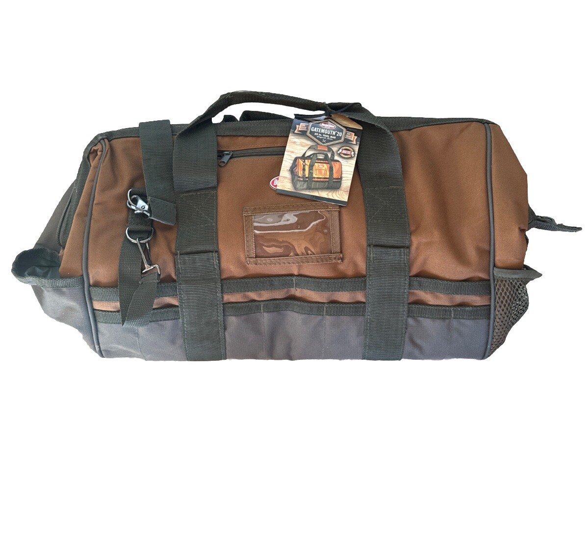 BUCKET BOSS Bag/Tote Tool Bag 14.5″ x 20″ x 11.5″ Polyester Pockets Brown Green