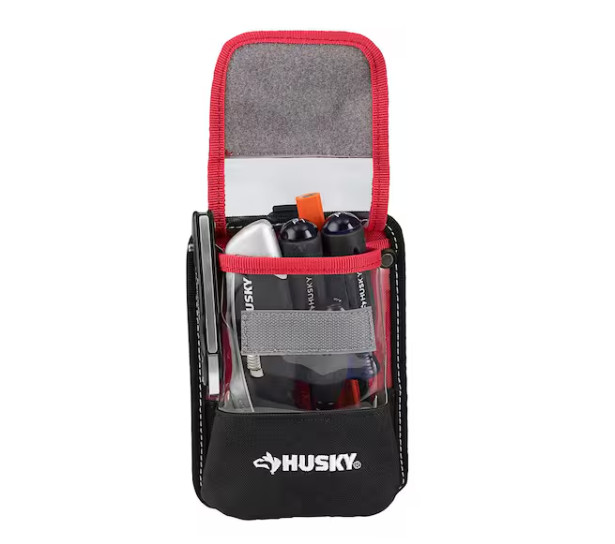 Husky 5 In. Clip on Tool Belt Pouch