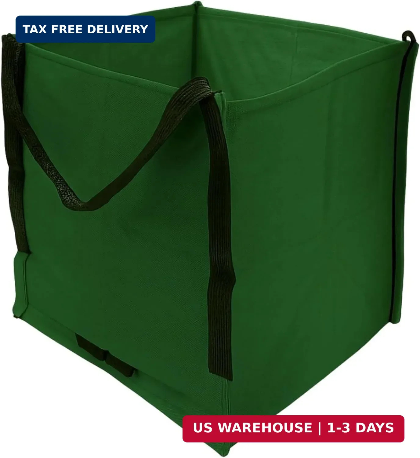Heavy Duty Storage Tote Bag 22-Gallon, Green | Rugged Woven Polypropyle