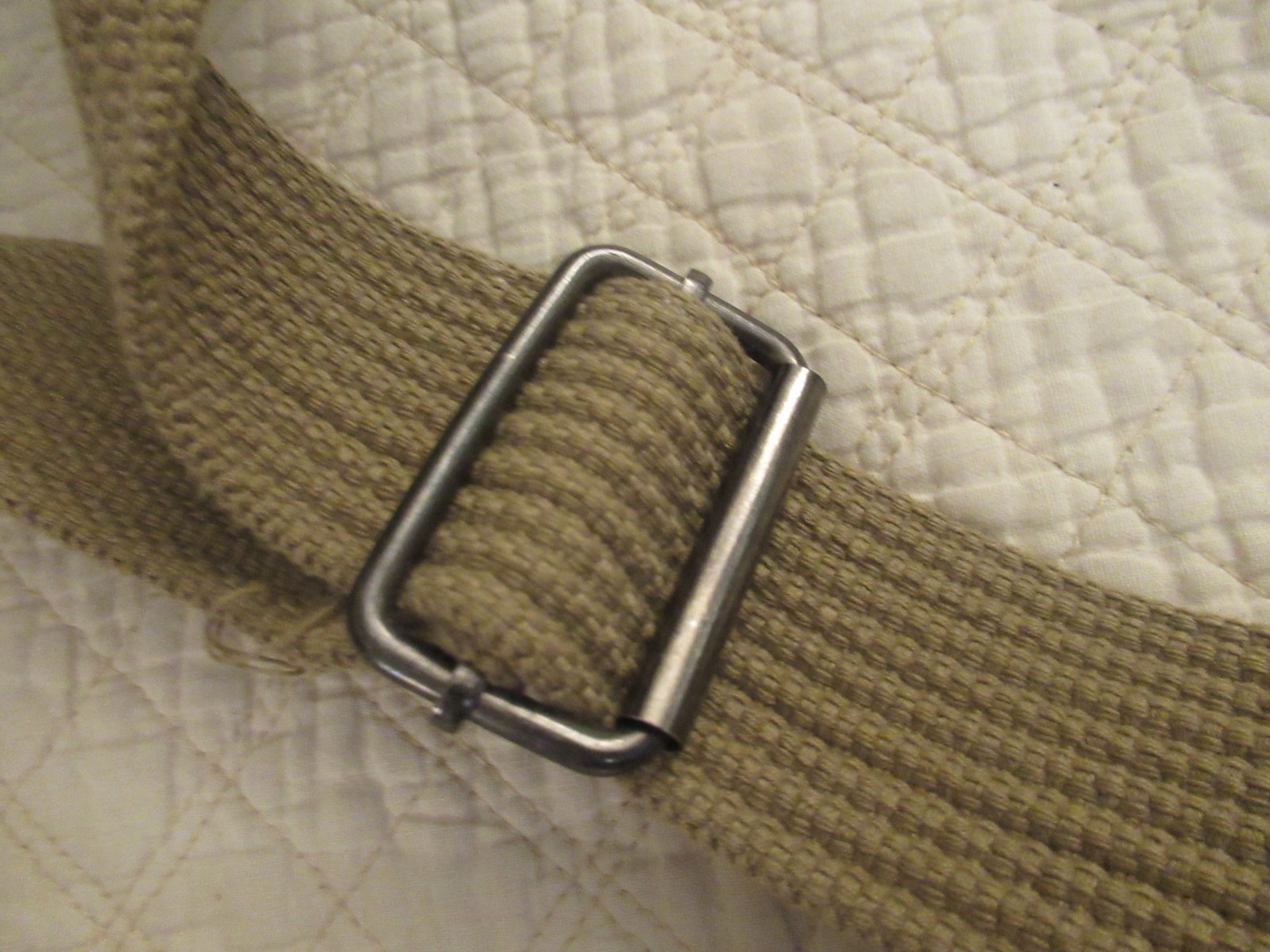 AWP Canvas Leather Beige Tool Belt w/Adjustable Strap, Multiple Pouches & Loops