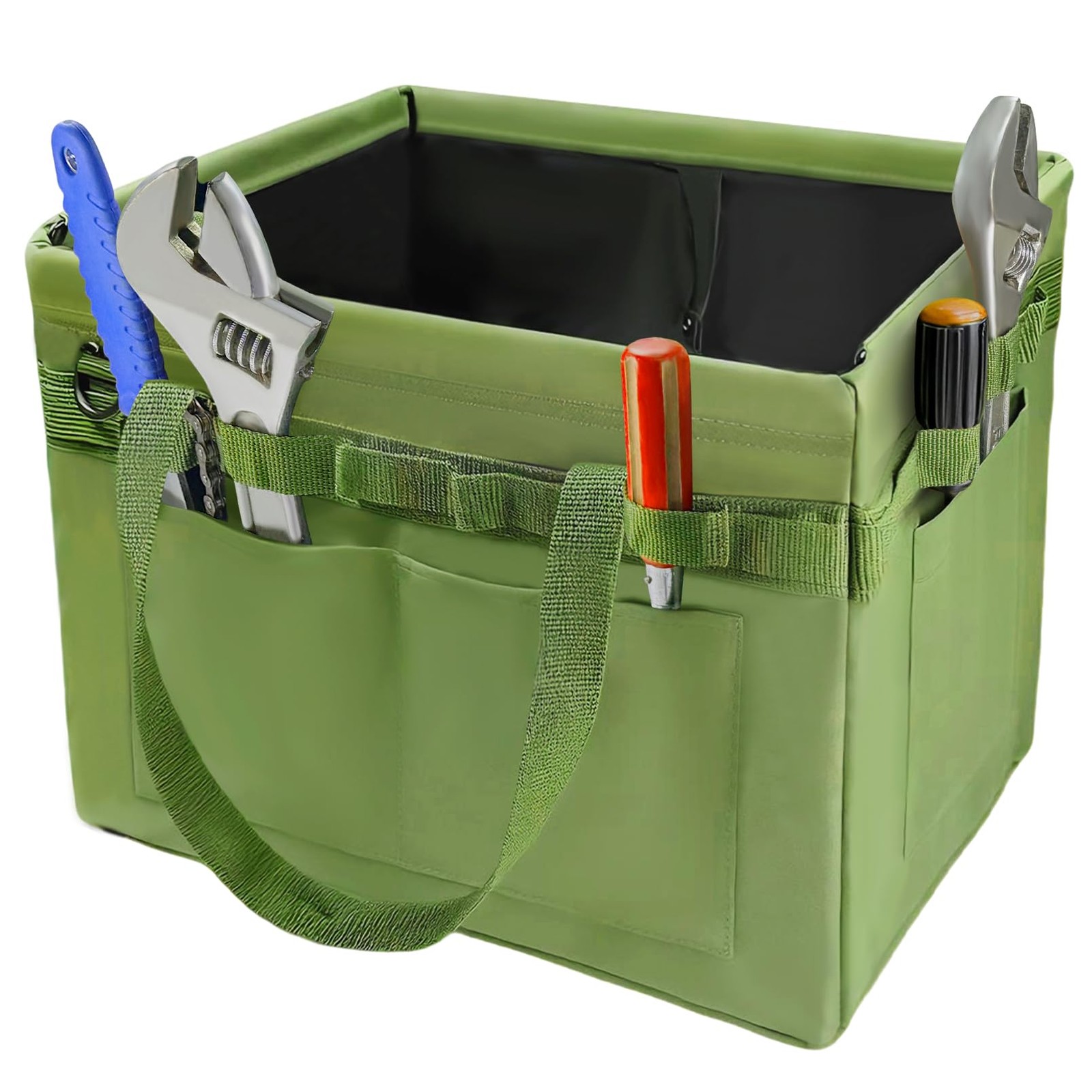 Heavy Duty Tool Bag for Men with Multi-Pockets, 32L Portable Tool Box Organiz…