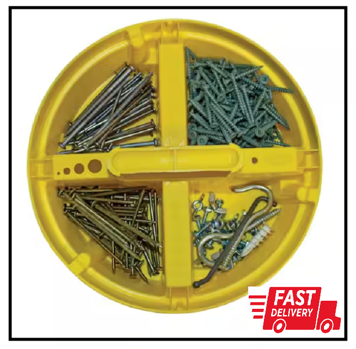 10.25 In. 4-compartment Bucket Stacker Small Parts Organizer For Bucket Storag