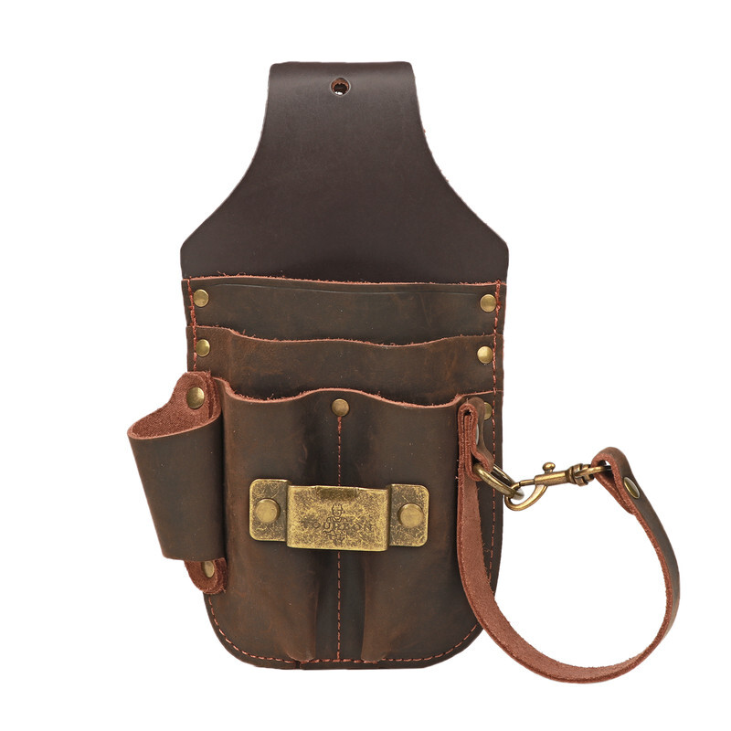 TOURBON Leather Workshop Heavy Duty Tools Belt Holster Utility Electrician Pouch