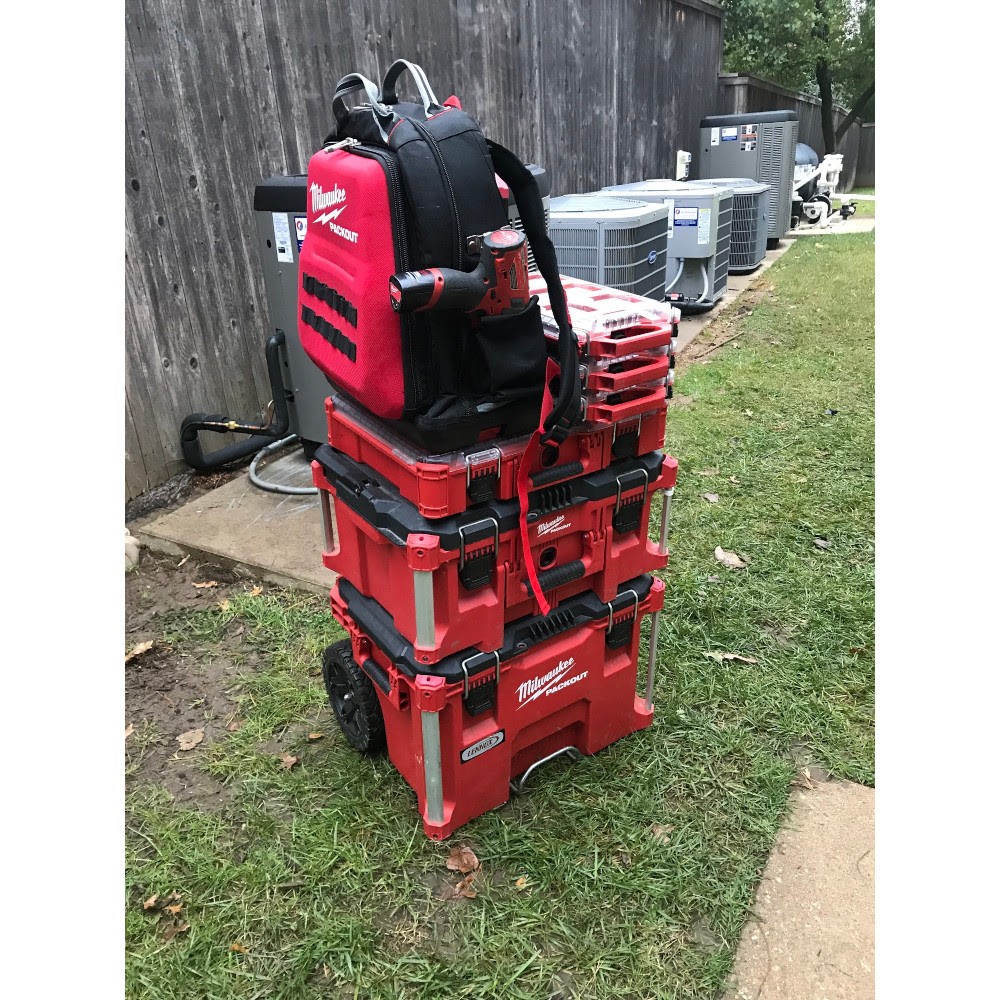Milwaukee 48-22-8301 PACKOUT Impact Resistant Polymer Backpack, 48 Pockets