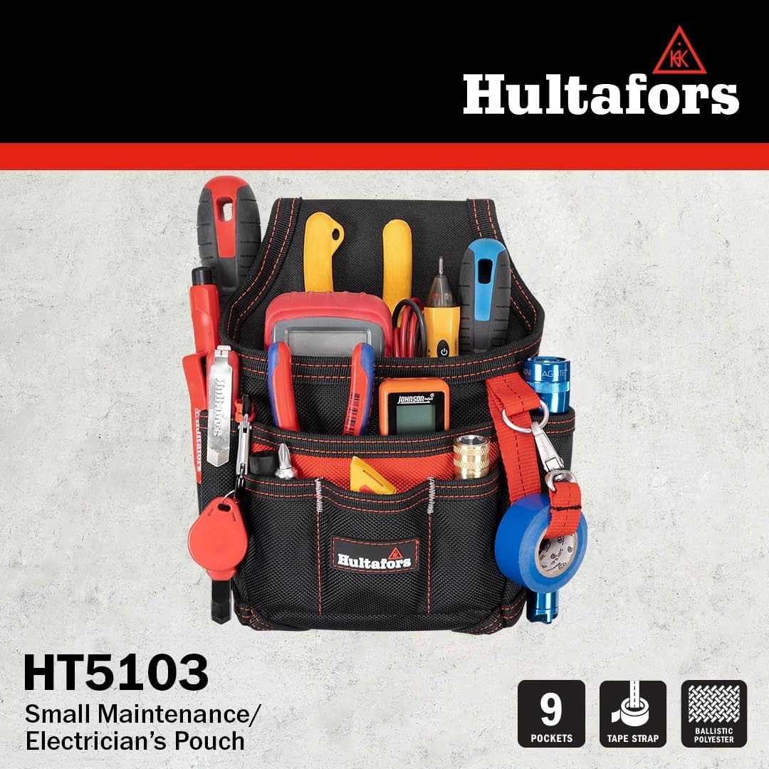 Hultafors Work Gear Durable Polyester Small Maintenance/Electrician’s Tool Pouch