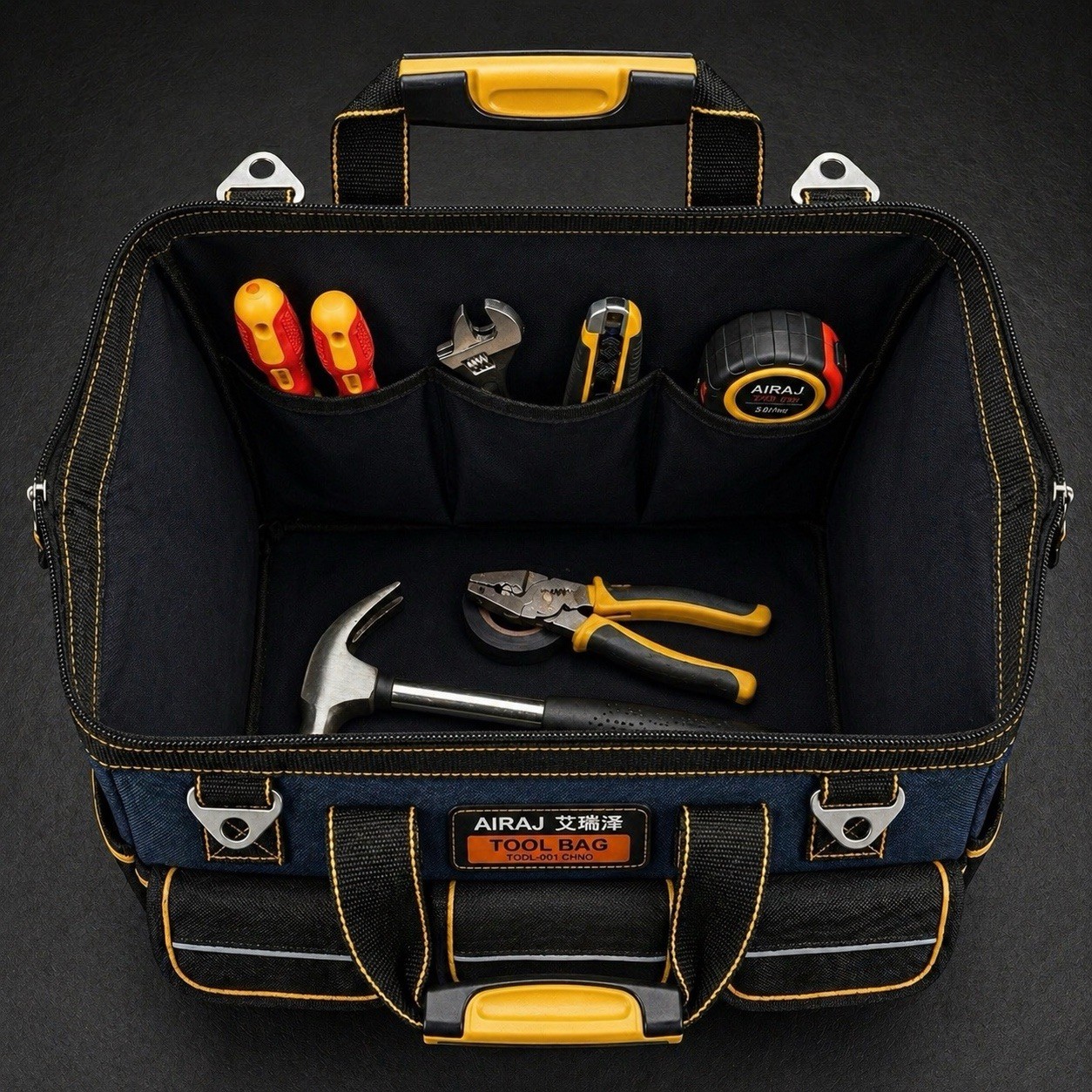 Heavy Duty Waterproof Tool Bag 13-18″ 1680D Oxford Electrician Organizer Tote