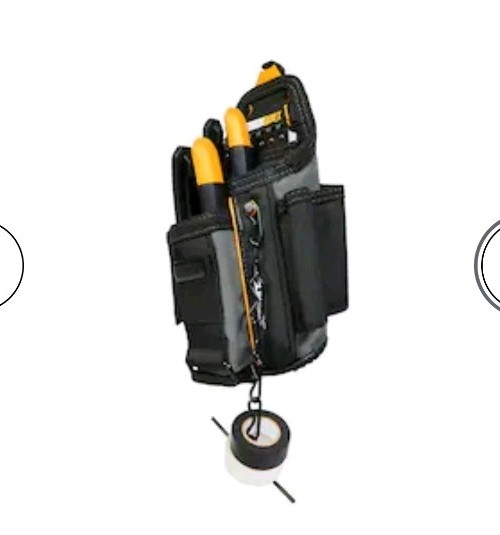 ToughBuilt TB-CT-34 Small Electrician Tool Pouch ClipTech Belt Clip 13 Pockets