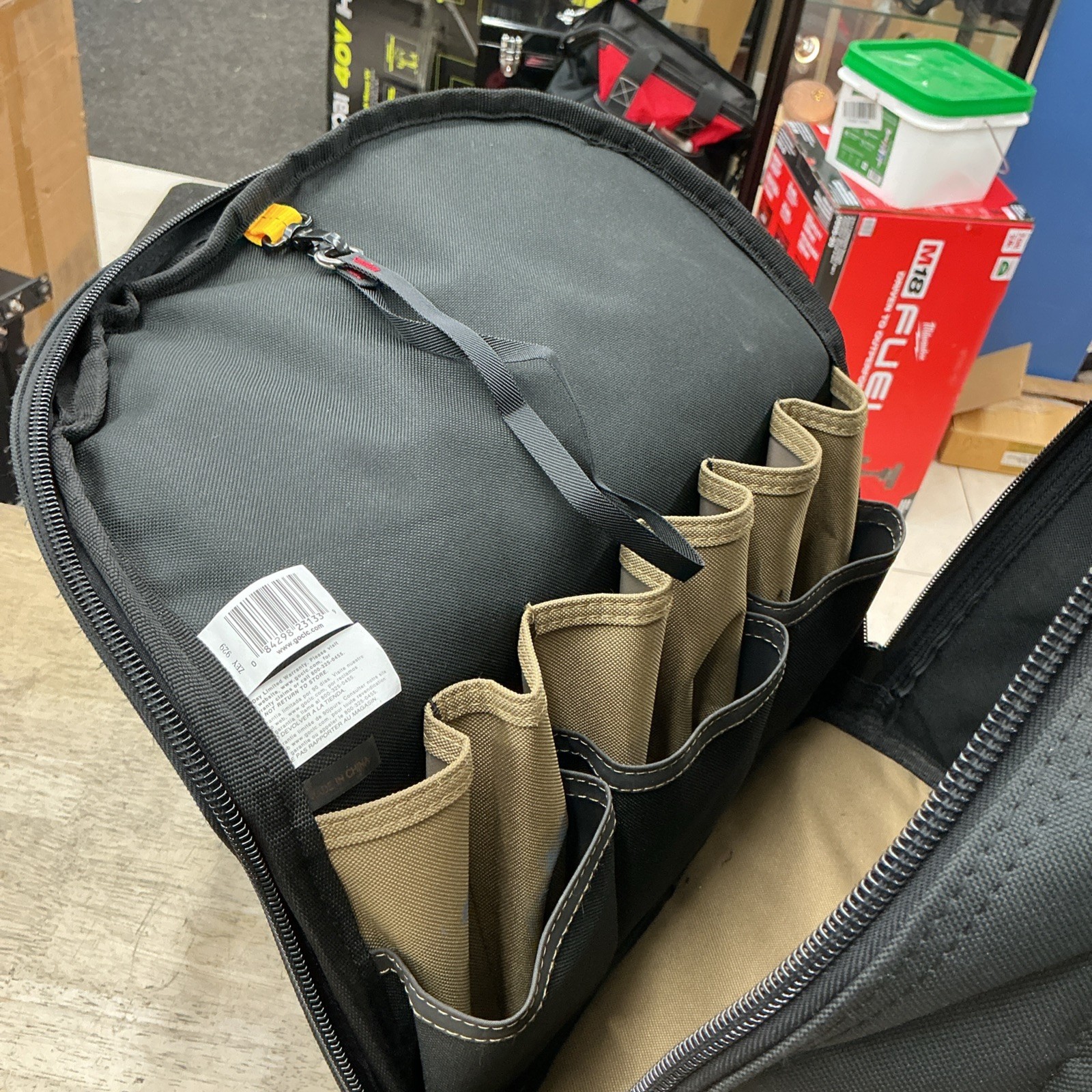 Custom LeatherCraft E-Charge Lighted USB Charging Tool Backpack – ECPL38