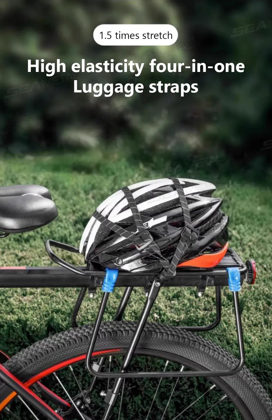 BLALION Motorcycle Luggage Strap Universal Elastic Suitcase with Safety