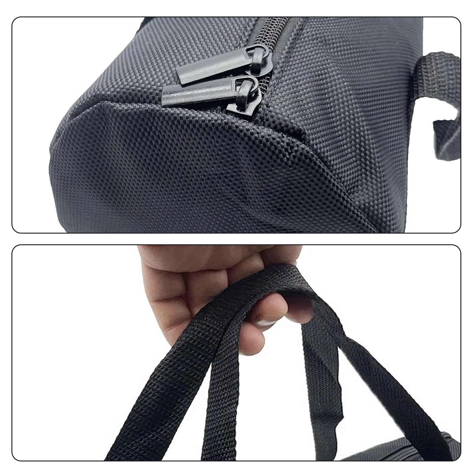 20inch Black Tool Bag with Zippers Multi Purpose Waterproof Storage easy carry