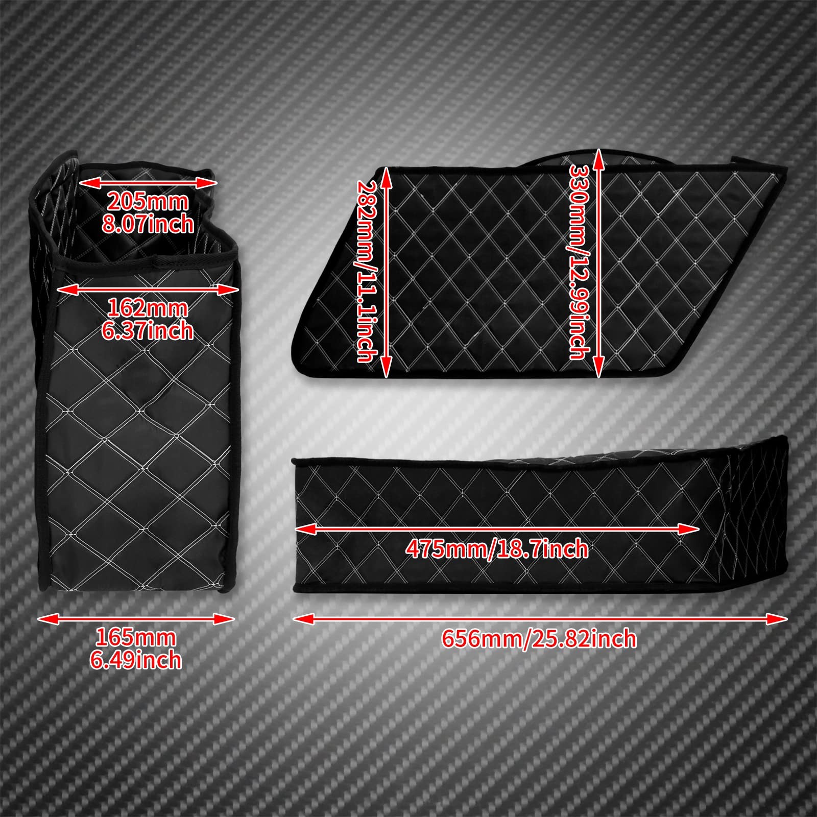 Motorcycle Drop-in Saddlebag Carpet Liners Fits for Harley Touring Models Road K