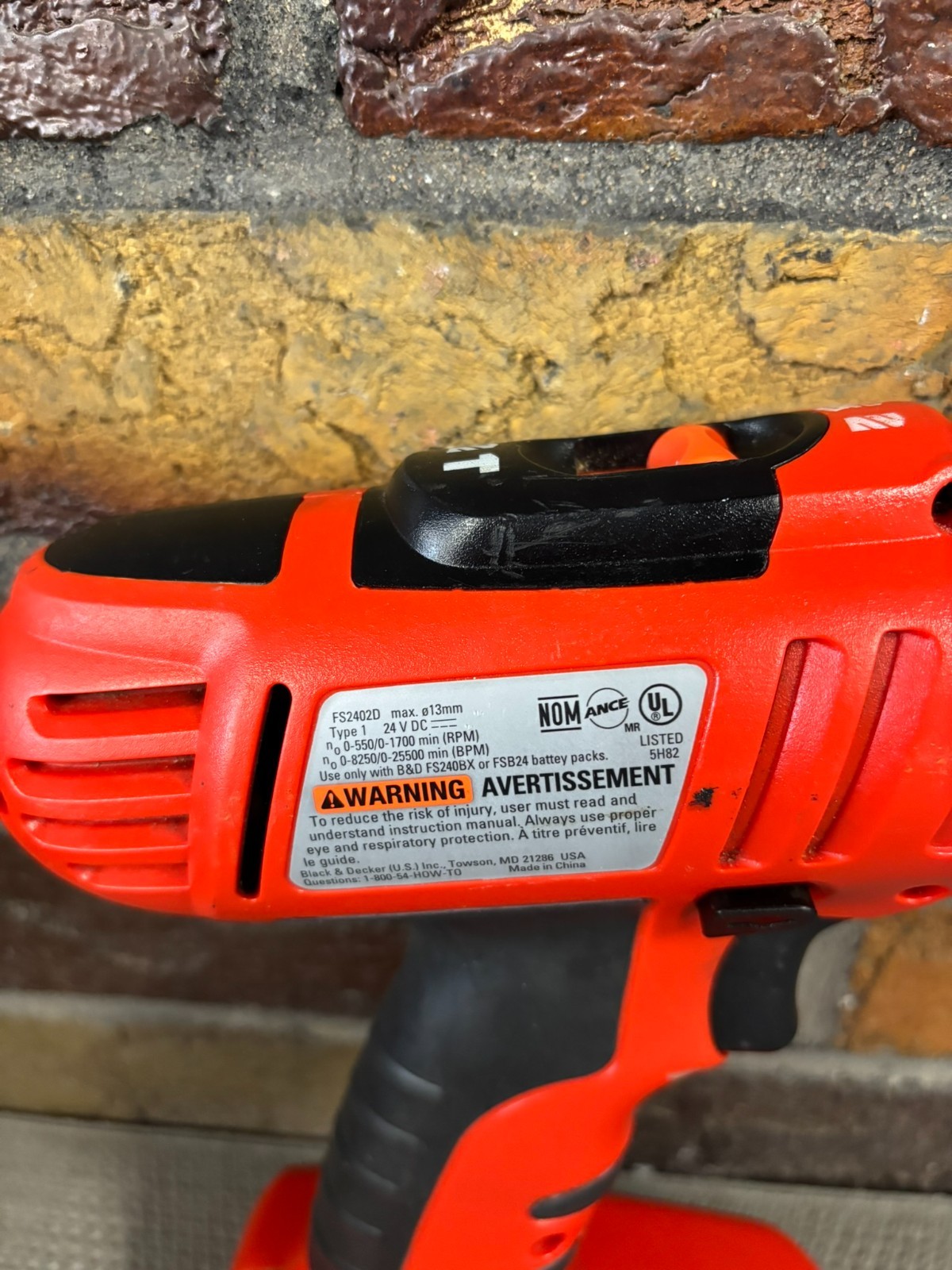 BLACK DECKER FireStorm Contractor Case W/ Drill