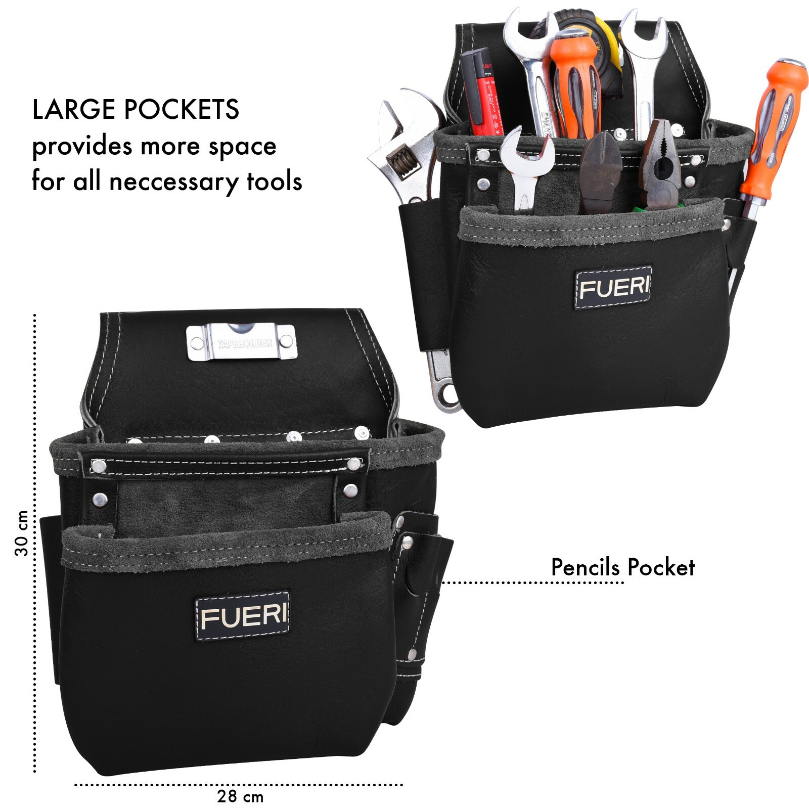 Leather Tool Belt Electrician Tool Pouch Carpenter Framer lineman Hammer Holder