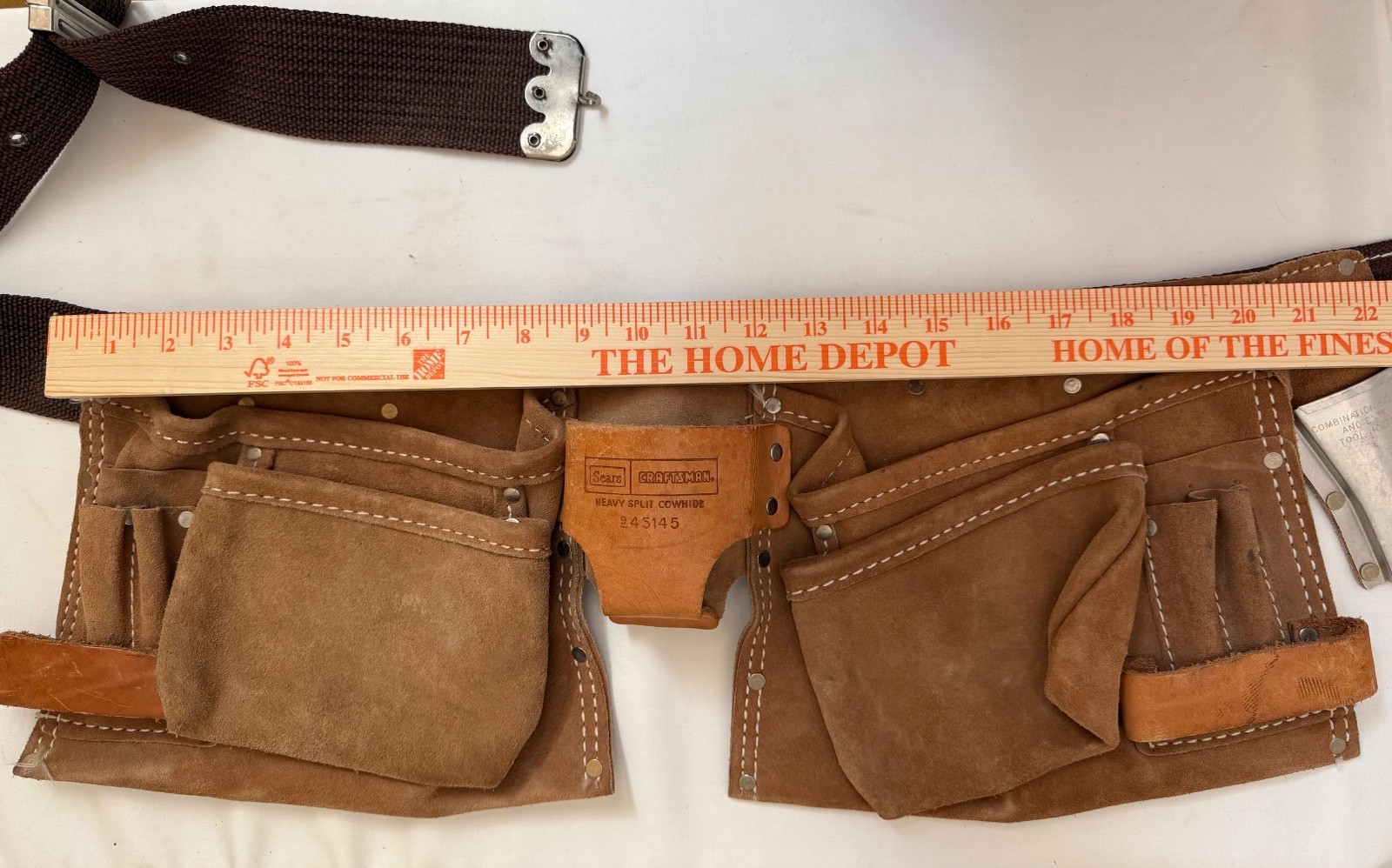 All Leather Tool Belt -Sears Craftsman Split Cowhide (9)45145