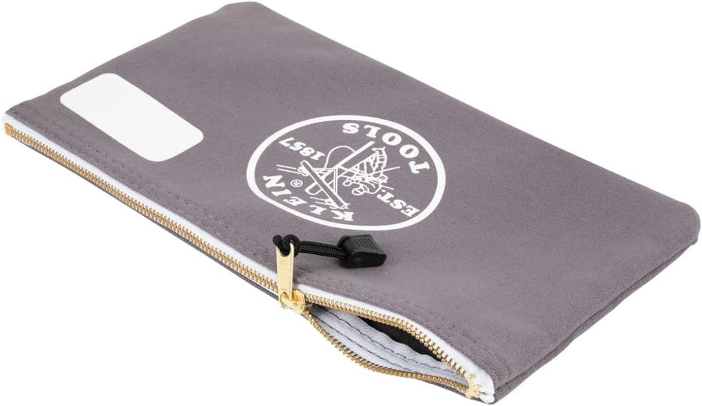 Klein Tools 55578 Zipper Bag with Divider, No. 10 Canvas, 7-Inch X 12-1/2-Inch H