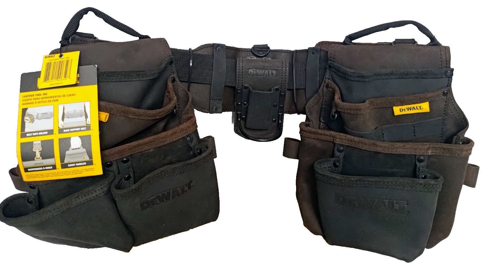DeWalt DWST550113 Leather Tool Rig Apron 18-Pockets