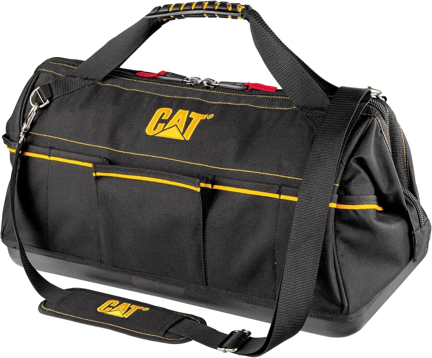 20″ Heavy-Duty Tool Bag with 12 Pockets, Hi-Vis Interior & Reinforced Handles