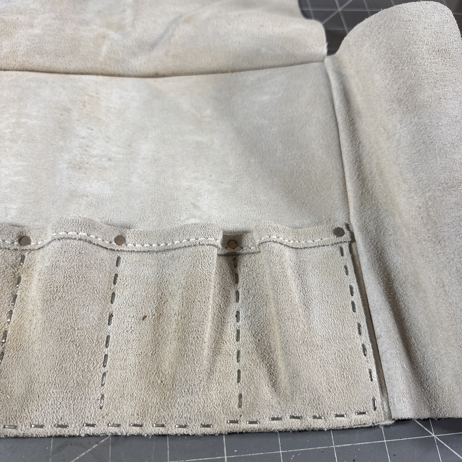 Vintage Nicholas Top Grain Cowhide Leather Tool 9 Slot Chisel Pouch 471