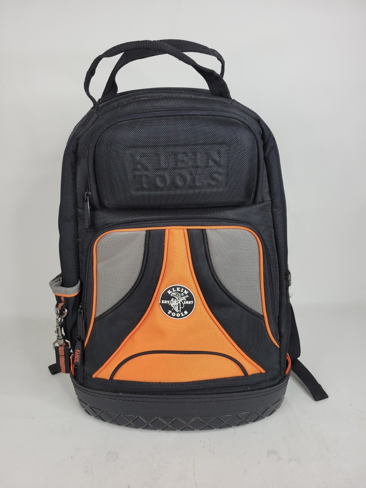 KLEIN Tools Tradesman Pro Tool Bag Backpack Multi-Pocket Black & Orange 55647