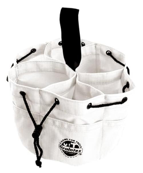 18 Pockets Grab Bag Rip-stop Canvas Drawstring Closure, Small Part White