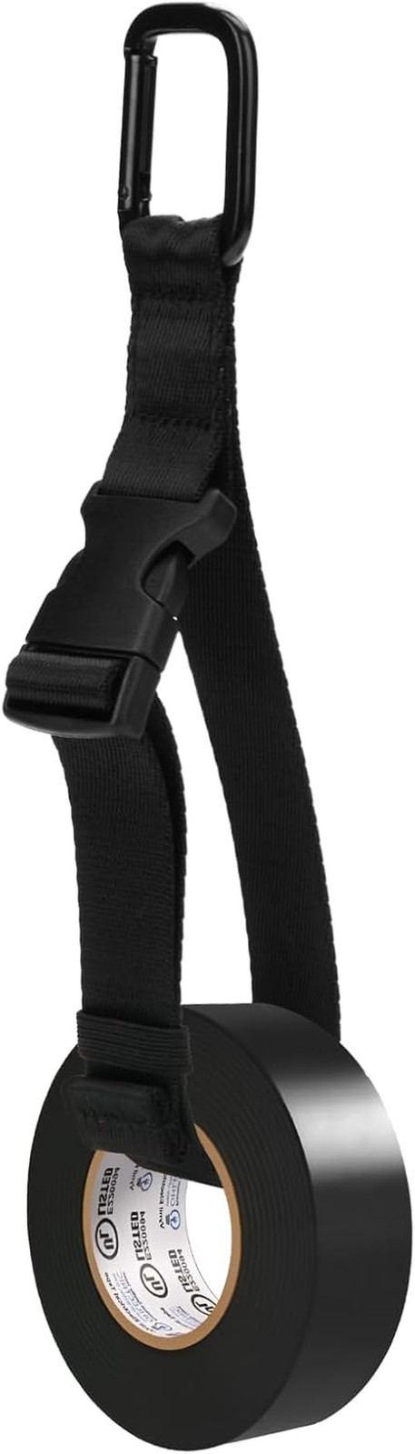 Electrical Tape Holder for Tool Belts, Tape Thong with Carabiner Clip, Strap Tap