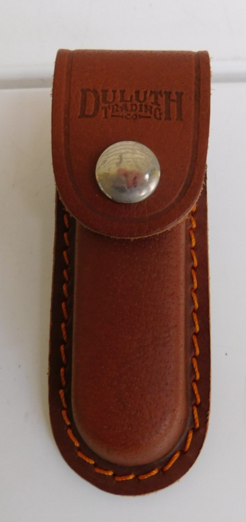 Duluth Trading Company Sheath Knife Leather Belt Clip Pouch Storage Free Ship