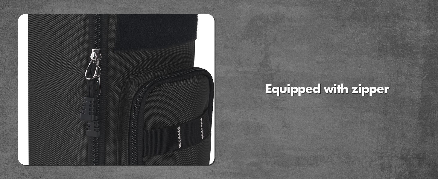 Small Tool Bag Pouch for Men W/Multiple Pockets, Waterproof, Heavy Duty, Black